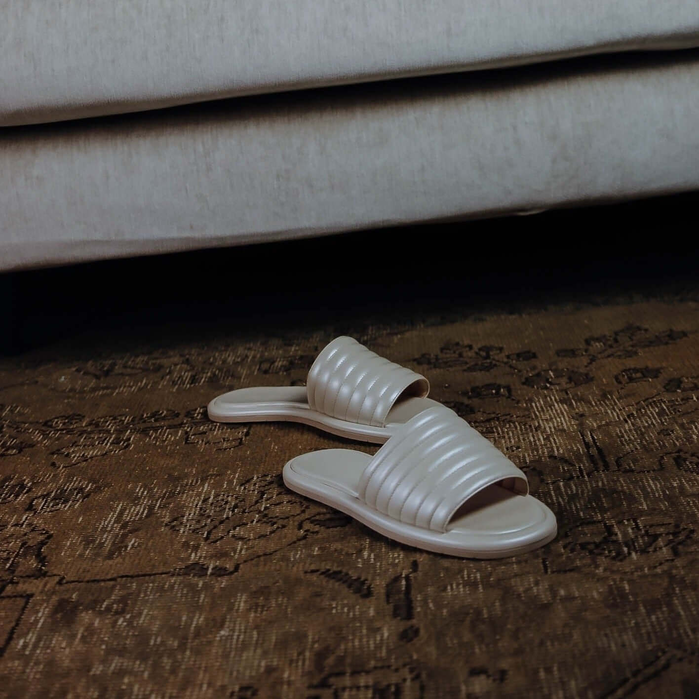 Coco sandaler skinn ivory creme