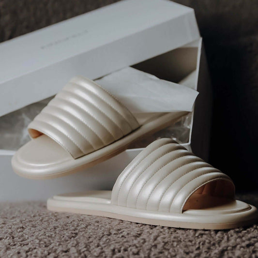 Coco sandaler skinn ivory creme